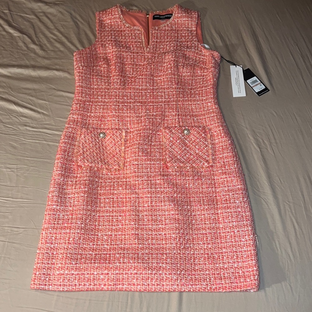 Coral Karl Lagerfeld Paris dress! Brand new with tags! Size 12